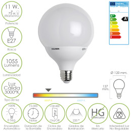 Bombilla Led Globo E27.  11...