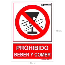 Cartel Prohibido Beber y...