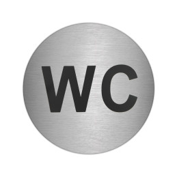 Placa Adhesiva "WC" Acero...