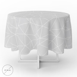 Mantel Hule Geometrico Gris...