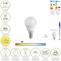 Bombilla Led Esferica Rosca...