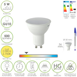 Bombilla Led Dicroica Rosca...