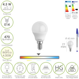 Bombilla Led Esferica Rosca...