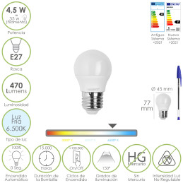 Bombilla Led Esferica Rosca...