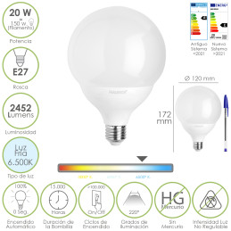 Bombilla Led Globo E27. 20...