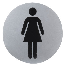 Cartel Aluminio Baño Mujer...