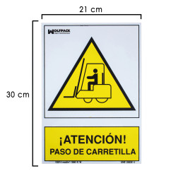 Cartel Atencion Paso...