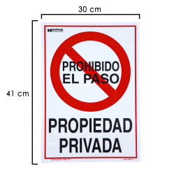 Cartel Propiedad Privada...