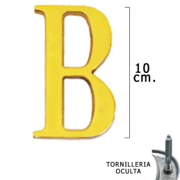 Letra Latón "B" 10 cm. con...