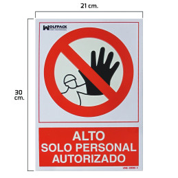 Cartel Alto Acceso Solo...
