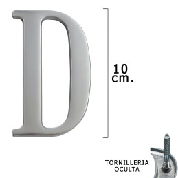 Letra Metal "D" Plateada...